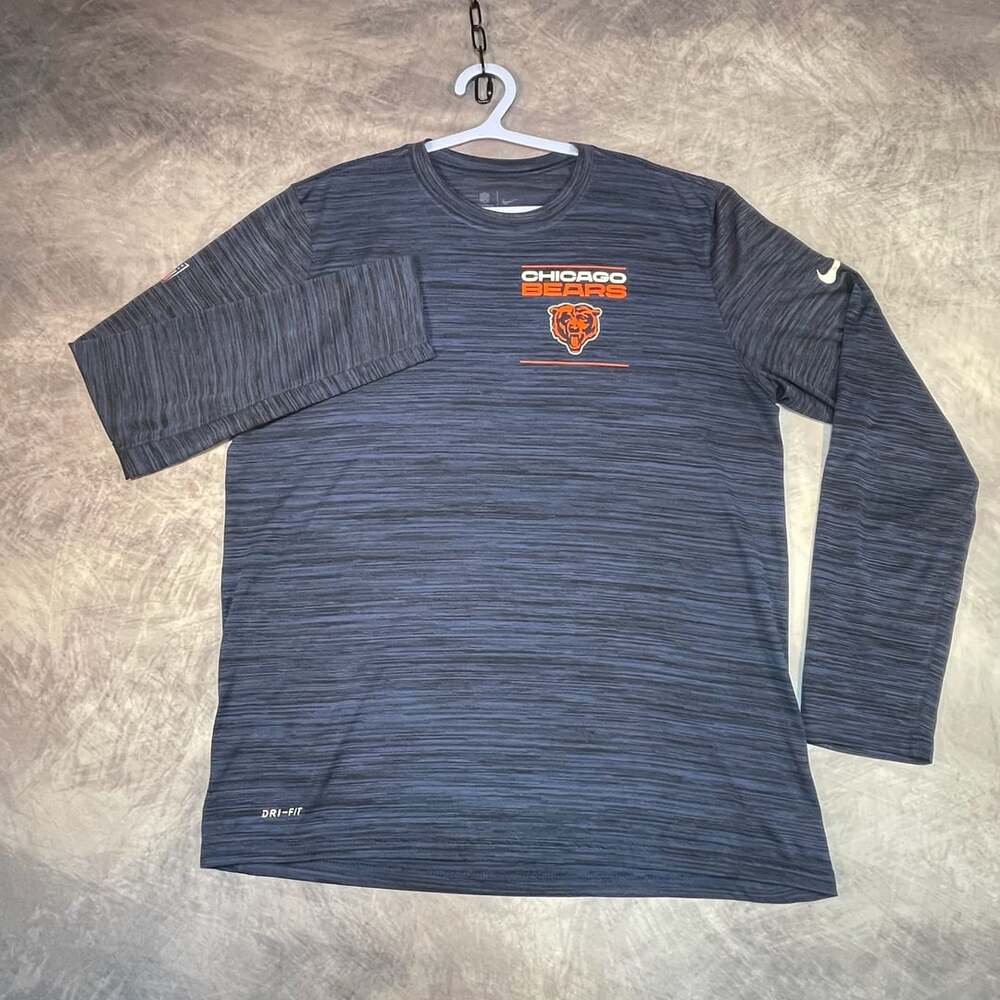 Nike Chicago Bears NFL On Field Apparel The Nike Tee Long Sleeve Dri-Fit Shirt L